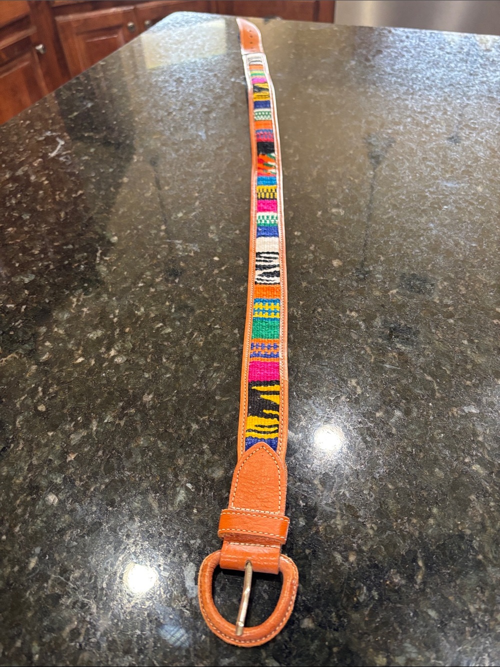 Handwoven Multicolor Leather Belt